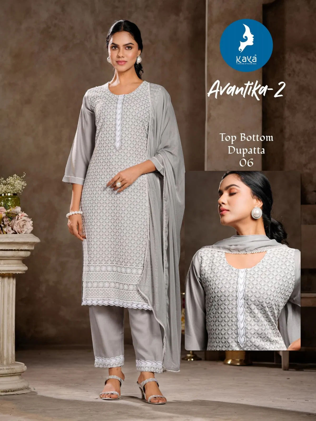 Avantika 2 By Kaya Rayon Kurti With Bottom Dupatta Wholesale In India